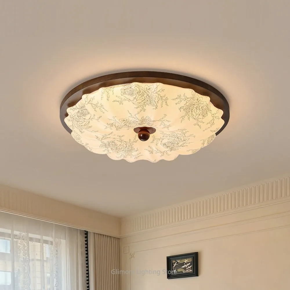 Mid-Century French LED Ceiling Lamp, Song-style Nanyang Style, Metal & Glass, for Bedroom Study Master Room, Ambient Light
Mid-Century French LED Ceiling Lamp, Song-style Nanyang Style, Metal & Glass, for Bedroom Study Master Room, Ambient Light