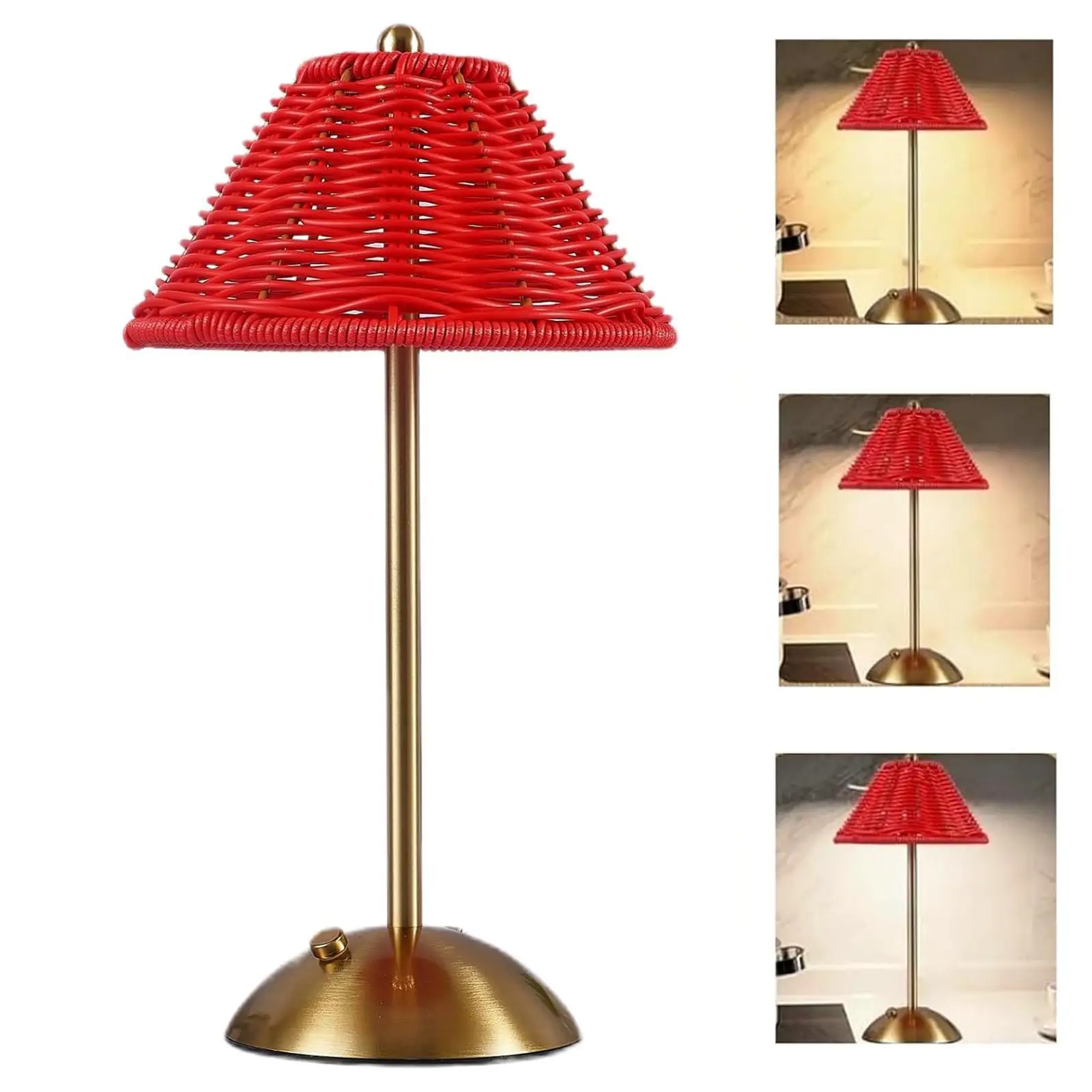 Cordless LED Desk Lamp Retro Rattan Lampshade Table Light Portable Rechargeable Nightlight for Home Office
Cordless LED Desk Lamp Retro Rattan Lampshade Table Light Portable Rechargeable Nightlight for Home Office