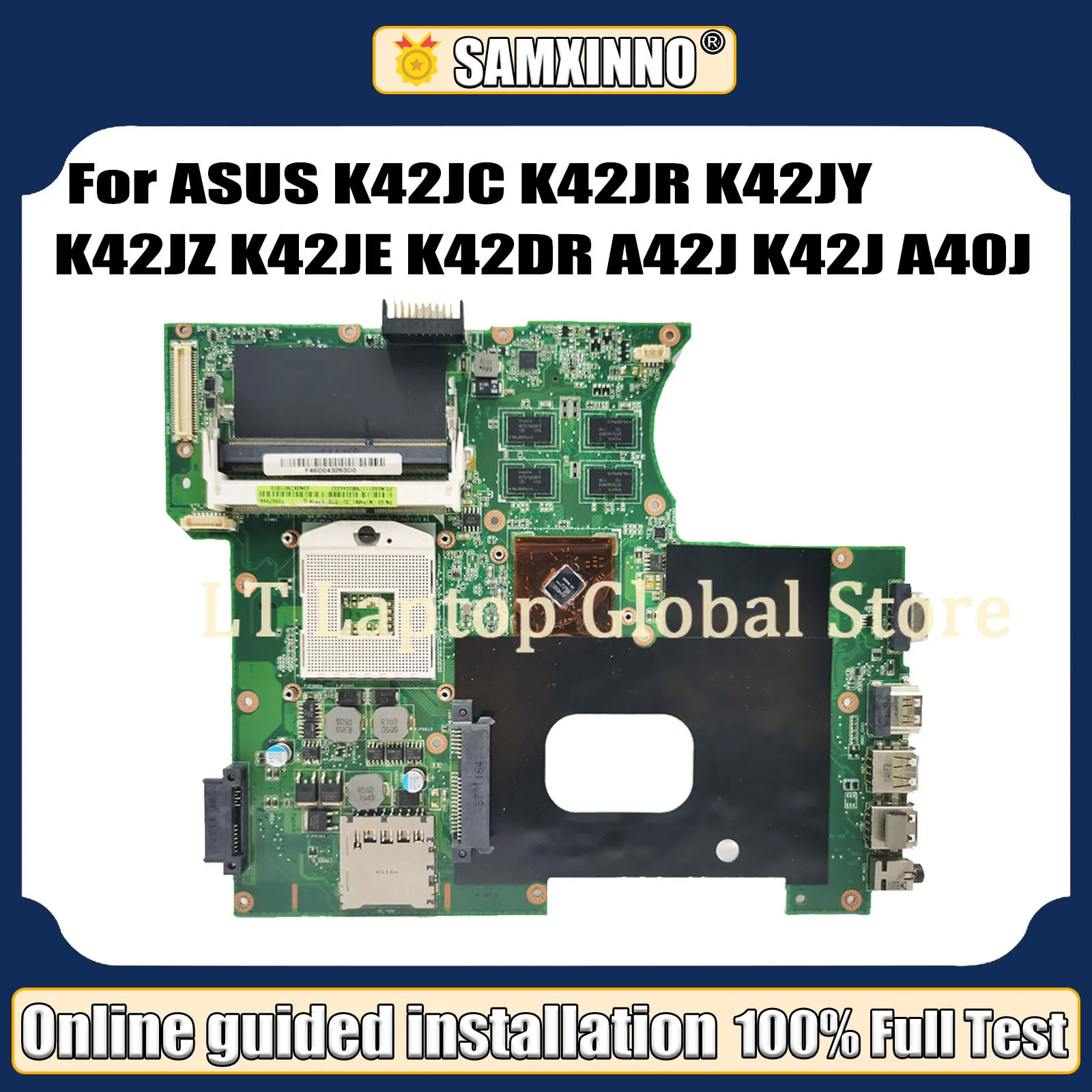 K42 Материнская плата ASUS K42JC K42JR K42JY K42JZ K42JE K42DR A42J K42J A40J материнская плата для ноутбука с процессором AMD/inter 100% тест
K42 Материнская плата ASUS K42JC K42JR K42JY K42JZ K42JE K42DR A42J K42J A40J материнская плата для ноутбука с процессором AMD/inter 100% тест