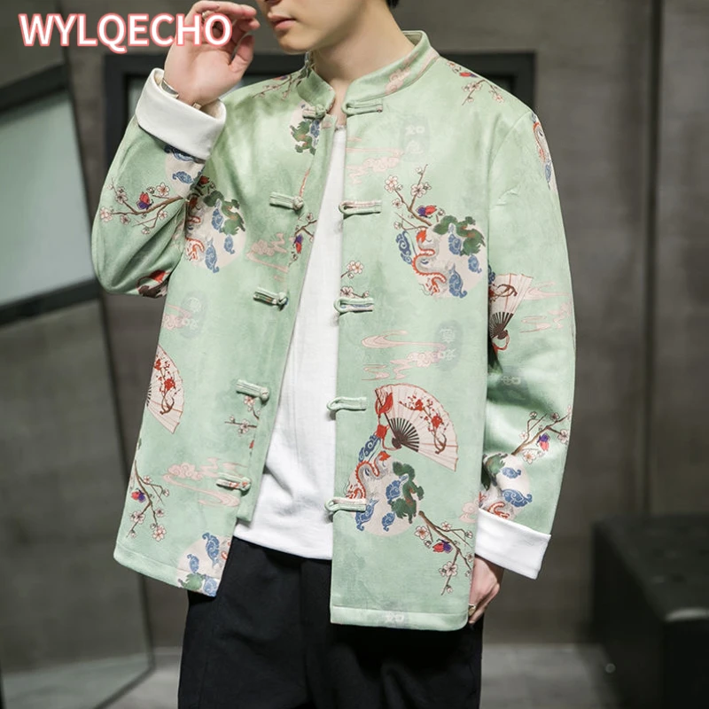 Autumn Winter Chinese Men's Clothing Loose Deerskin Velvet Retro Tang Jacket Suede Coat Outwear Male Traditional Chinese Clothes
Autumn Winter Chinese Men's Clothing Loose Deerskin Velvet Retro Tang Jacket Suede Coat Outwear Male Traditional Chinese Clothes