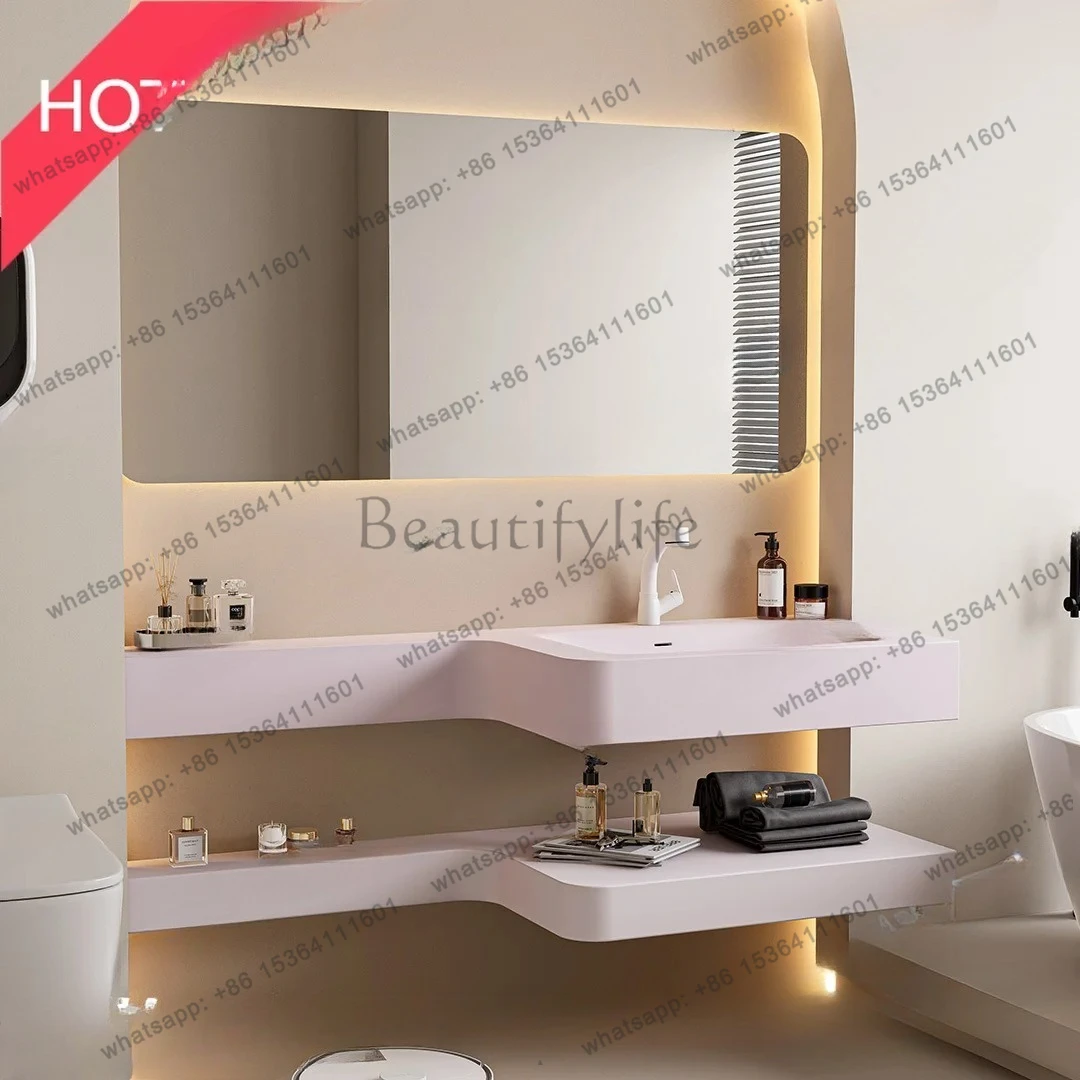 Cloud Double Layer Corian Integrated Basin Bathroom Cabinet Combined Toilet Wash Sink
Cloud Double Layer Corian Integrated Basin Bathroom Cabinet Combined Toilet Wash Sink