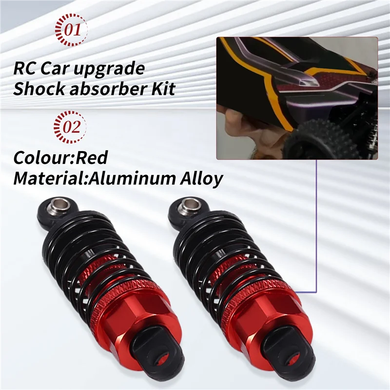 A49K-RC Car Upgrade Shock Absorber Kit For 1/10 Tamiya TT02 TT-02 RC Car Upgrade Accessories
A49K-RC Car Upgrade Shock Absorber Kit For 1/10 Tamiya TT02 TT-02 RC Car Upgrade Accessories