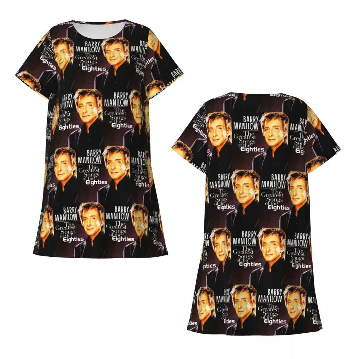 Popular Musician Barry Manilow Short Sleeves Nightdress For Sleeping Sleepshirts Women Short Sleeve Nightgowns Soft Pajama Dress
Popular Musician Barry Manilow Short Sleeves Nightdress For Sleeping Sleepshirts Women Short Sleeve Nightgowns Soft Pajama Dress