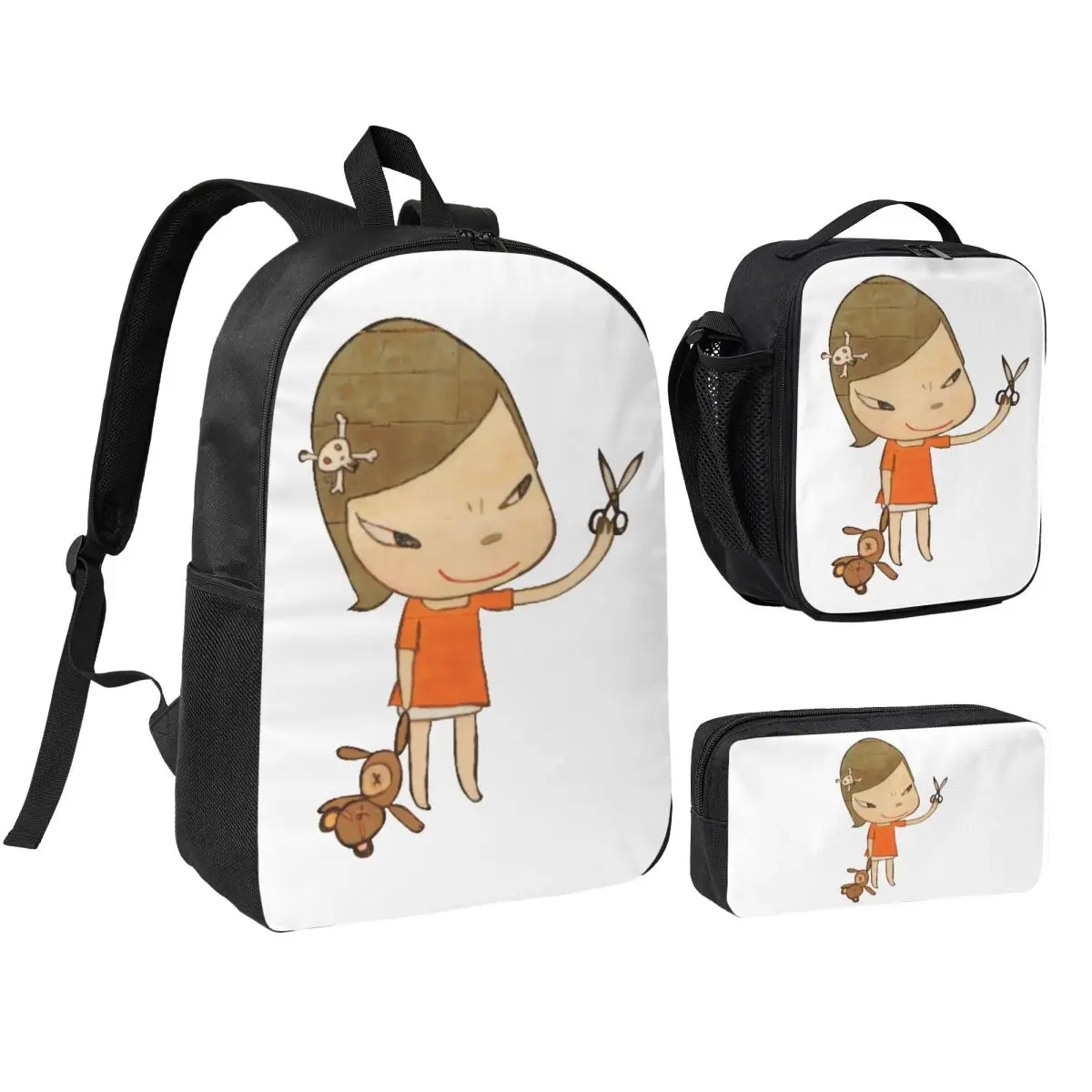 Yoshitomo Nara Backpack Student Boys Girls BookBag School Bag Laptop Shoulder Bags 3ps Insulated Lunch Bag Pencil Case
Yoshitomo Nara Backpack Student Boys Girls BookBag School Bag Laptop Shoulder Bags 3ps Insulated Lunch Bag Pencil Case