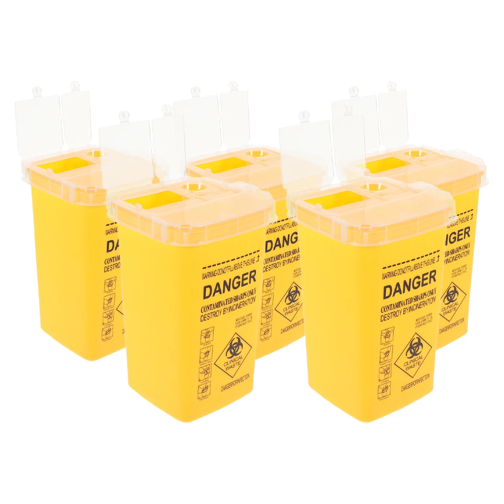 5 Pcs Discarded Needle Storage Box Multi-purpose Sharps Container Large Mini Barber Blade Disposal Home Medical Waste Bin Tool
5 Pcs Discarded Needle Storage Box Multi-purpose Sharps Container Large Mini Barber Blade Disposal Home Medical Waste Bin Tool
