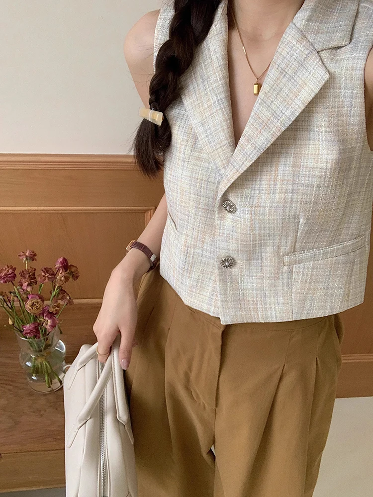 Шикарный летний клетчатый костюм Jaet, женская верхняя одежда на пуговицах, универсальный жилет, модная верхняя одежда для поездок на работу
Шикарный летний клетчатый костюм Jaet, женская верхняя одежда на пуговицах, универсальный жилет, модная верхняя одежда для поездок на работу