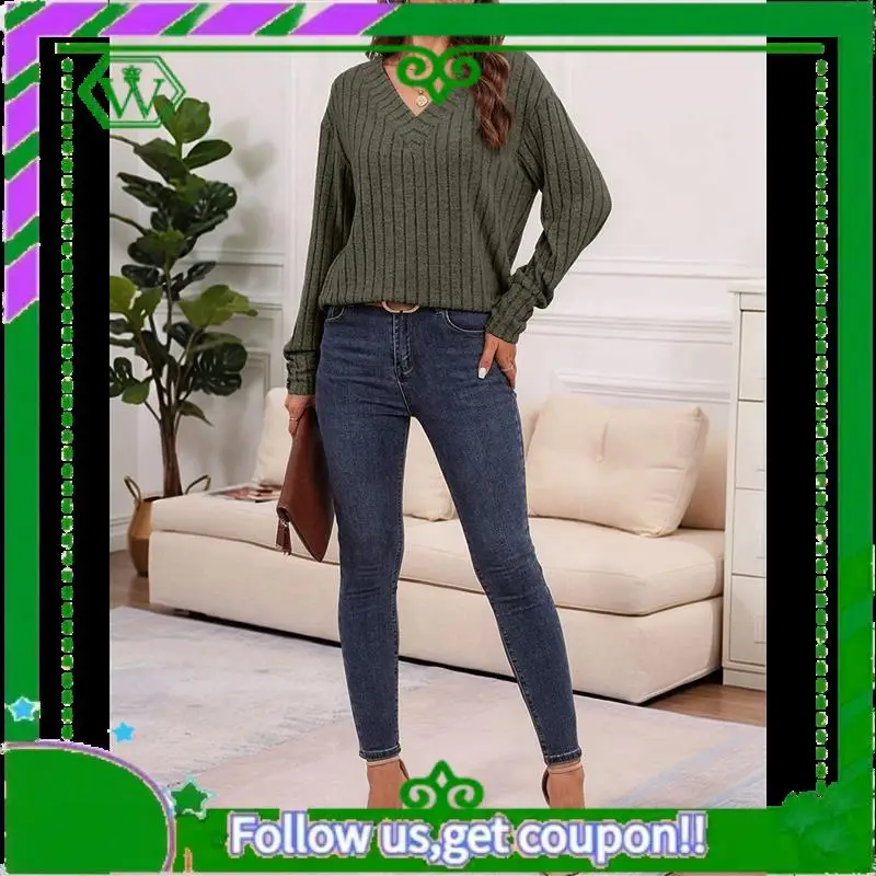 A18P-Womens Soft Long Sleeve V Neck Shirts Solid Casual Decorative Buttons Knitted Pullover Tunic Tops
A18P-Womens Soft Long Sleeve V Neck Shirts Solid Casual Decorative Buttons Knitted Pullover Tunic Tops