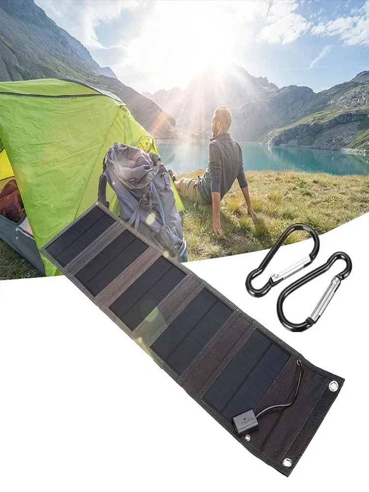Outdoor waterproof portable 25W solar panel, portable 5V folding, multi-occasion use, high conversion rate, suitable for travel
Outdoor waterproof portable 25W solar panel, portable 5V folding, multi-occasion use, high conversion rate, suitable for travel
