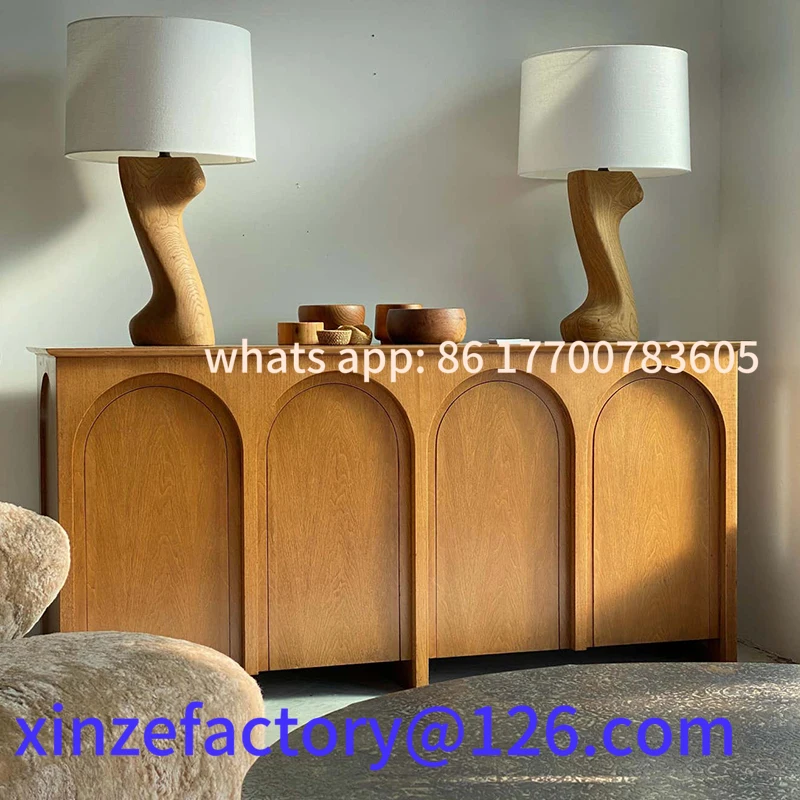 Retro medieval round arch dining side cabinet Solid wood dining side cabinet against the wall for home usefurniture factory
Retro medieval round arch dining side cabinet Solid wood dining side cabinet against the wall for home usefurniture factory