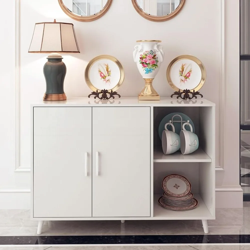 Kitchen Sideboard With 2 Door 2 Shelves White Buffet Cabinet With Storage for Dinning Room Living Room Furnitures Coffee Tables
Kitchen Sideboard With 2 Door 2 Shelves White Buffet Cabinet With Storage for Dinning Room Living Room Furnitures Coffee Tables