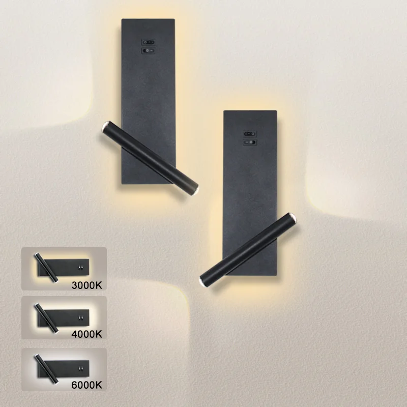 Wall-Mounted LED Bedside Reading Light with Independent Switch & 350° Rotatable Spotlight Adjustable Angle Wall Lamps Hardwired
Wall-Mounted LED Bedside Reading Light with Independent Switch & 350° Rotatable Spotlight Adjustable Angle Wall Lamps Hardwired