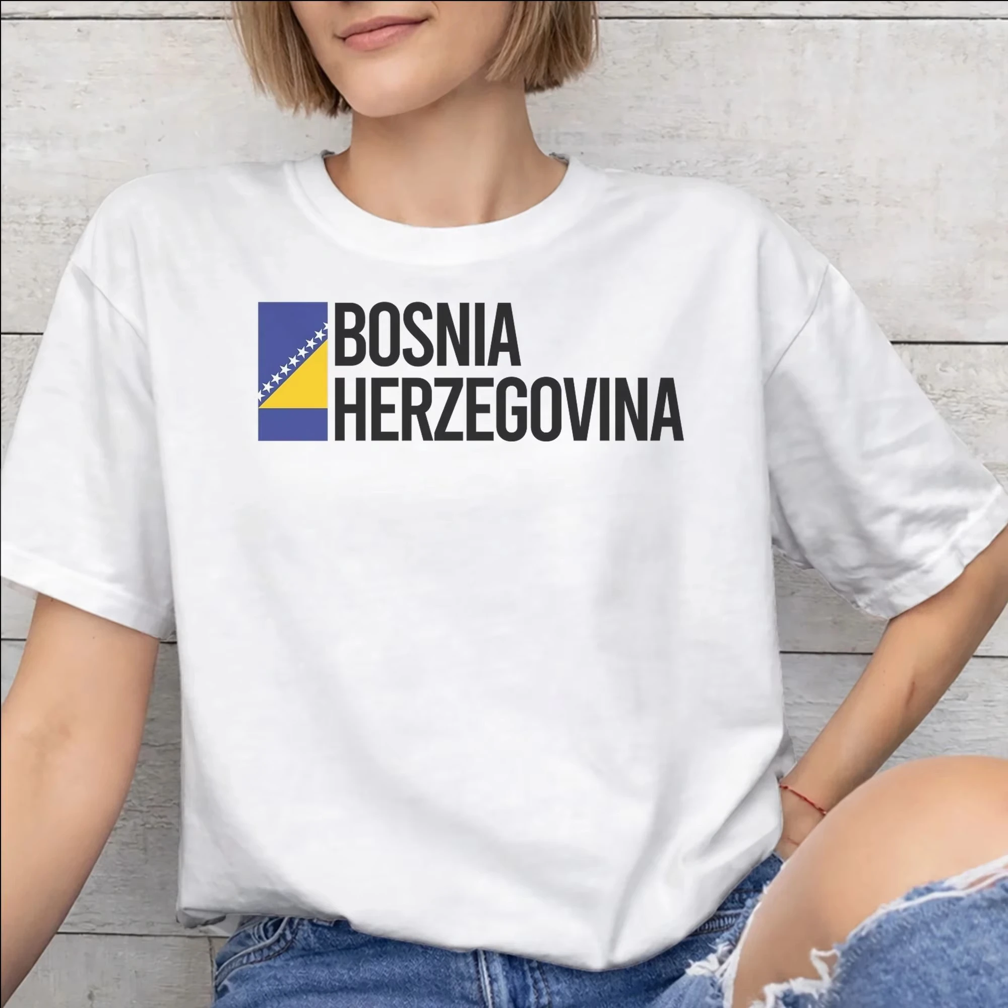 Bosnia and Herzegovina Flag Graphic Printed Summer Fashion T Shirts Men Women Pure Cotton Tee Shirt Clothing Tops
Bosnia and Herzegovina Flag Graphic Printed Summer Fashion T Shirts Men Women Pure Cotton Tee Shirt Clothing Tops