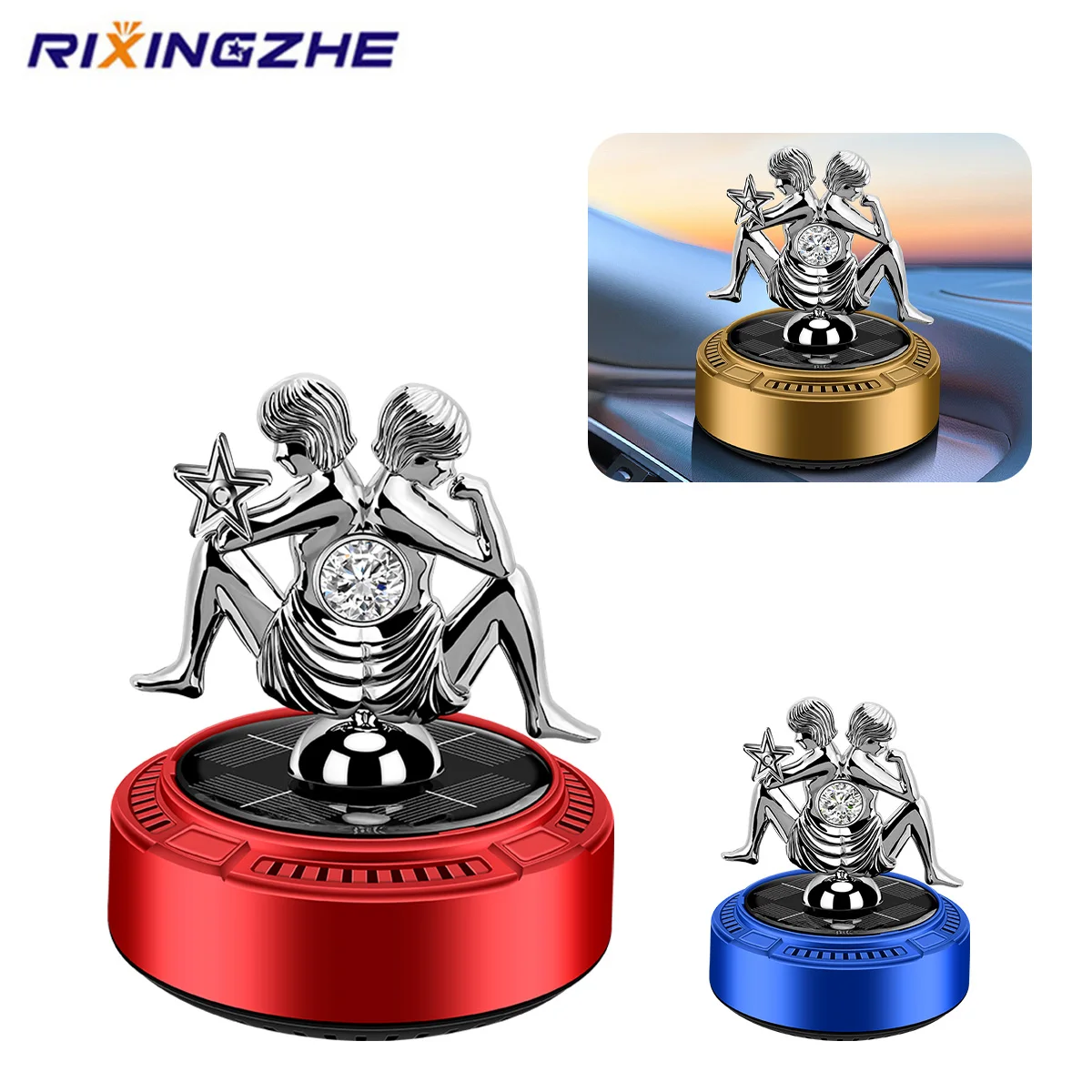 Solar Powered Car Air Freshener Solar Power Rotating Aroma Diffuser Auto Interior Instrument Decoration Aromatherapy
Solar Powered Car Air Freshener Solar Power Rotating Aroma Diffuser Auto Interior Instrument Decoration Aromatherapy