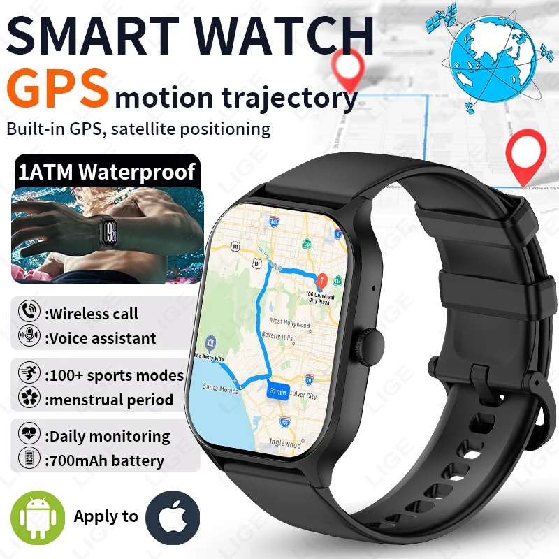 2026 LIGE Smart Watch 2.01" HD Screen 1ATM Waterproof 100+ Sports Modes GPS Motion trajectory Bluetooth Call 700mAh Smart watch
2026 LIGE Smart Watch 2.01" HD Screen 1ATM Waterproof 100+ Sports Modes GPS Motion trajectory Bluetooth Call 700mAh Smart watch