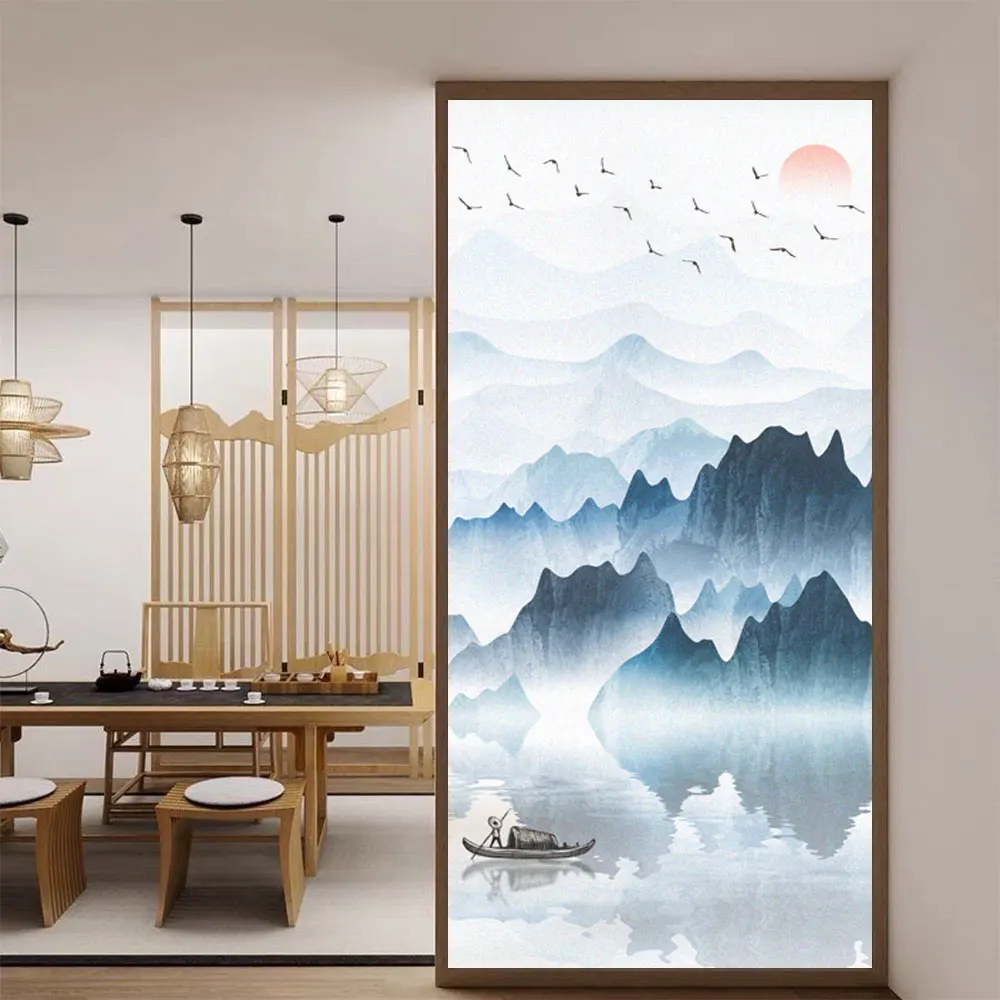 Privacy Glass Window Film Ink Landscape Painting Pattern Frosted Anti UV No Glue Static Cling Glass Door Sticker for Home Decor
Privacy Glass Window Film Ink Landscape Painting Pattern Frosted Anti UV No Glue Static Cling Glass Door Sticker for Home Decor