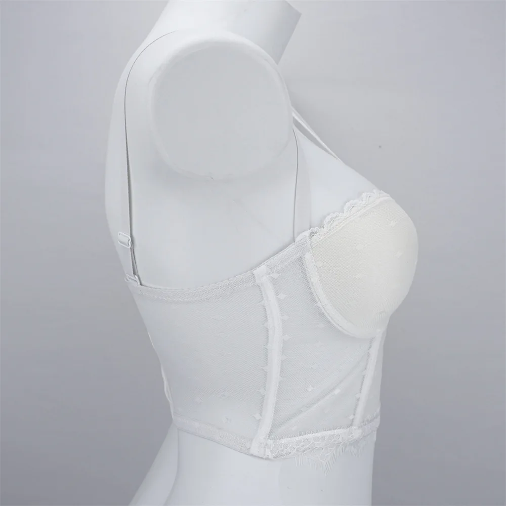 Nightclub Sexy Thin See-through Dress Spaghetti Straps Outerwear Lace Mesh Shoulder Strap Top Women's Push up Fishbone Tube
Nightclub Sexy Thin See-through Dress Spaghetti Straps Outerwear Lace Mesh Shoulder Strap Top Women's Push up Fishbone Tube