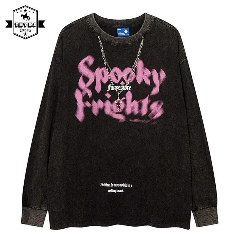 American Vintage Fashion Dark Vibe Hoodies O-neck Sweatshirt Men Necklace Design High Street Print Couple Y2k Youth Sweatshirt
American Vintage Fashion Dark Vibe Hoodies O-neck Sweatshirt Men Necklace Design High Street Print Couple Y2k Youth Sweatshirt