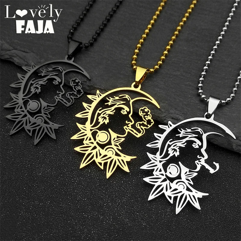 Gothic Crescent Moon Smoker Car Pendant For Women Men Stainless Steel Black Color Hollow Plant Bead Chain Jewelry Party Gift
Gothic Crescent Moon Smoker Car Pendant For Women Men Stainless Steel Black Color Hollow Plant Bead Chain Jewelry Party Gift