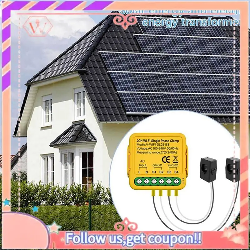 Upgraded 2X Tuya Wifi Power Meter Monitor 2CH Real-Time Energy Current Monitor Automation Notifications Smart Life Remote Contro
Upgraded 2X Tuya Wifi Power Meter Monitor 2CH Real-Time Energy Current Monitor Automation Notifications Smart Life Remote Contro