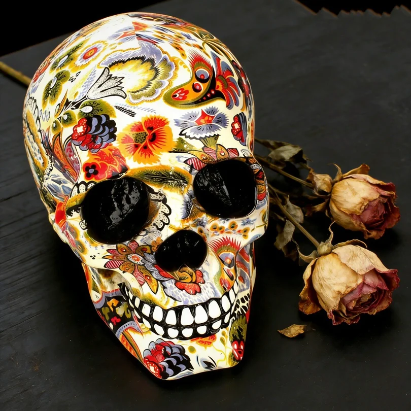Horror Skull Decoration Resin Color Flower Painting Halloween Skull Home Bar Table Desktop Decoration Craft Gift
Horror Skull Decoration Resin Color Flower Painting Halloween Skull Home Bar Table Desktop Decoration Craft Gift