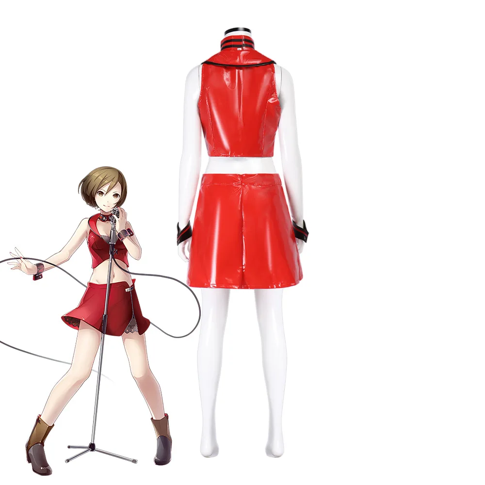 Костюм для косплея Virtual Idol MEIKO: красный топ и короткая юбка с аксессуарами, подходит для выступлений на сцене и вечеринок.
Костюм для косплея Virtual Idol MEIKO: красный топ и короткая юбка с аксессуарами, подходит для выступлений на сцене и вечеринок.