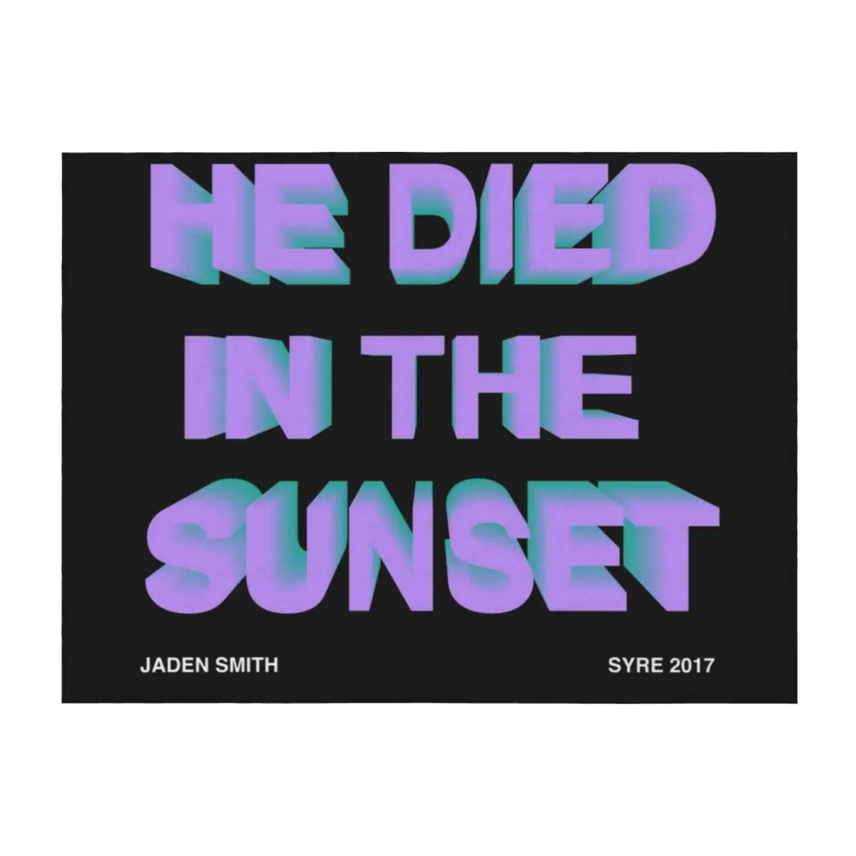 HE DIED IN THE SUNSET Throw Blanket For Decorative Sofa Fashion Sofas halloween for winter Blankets
HE DIED IN THE SUNSET Throw Blanket For Decorative Sofa Fashion Sofas halloween for winter Blankets