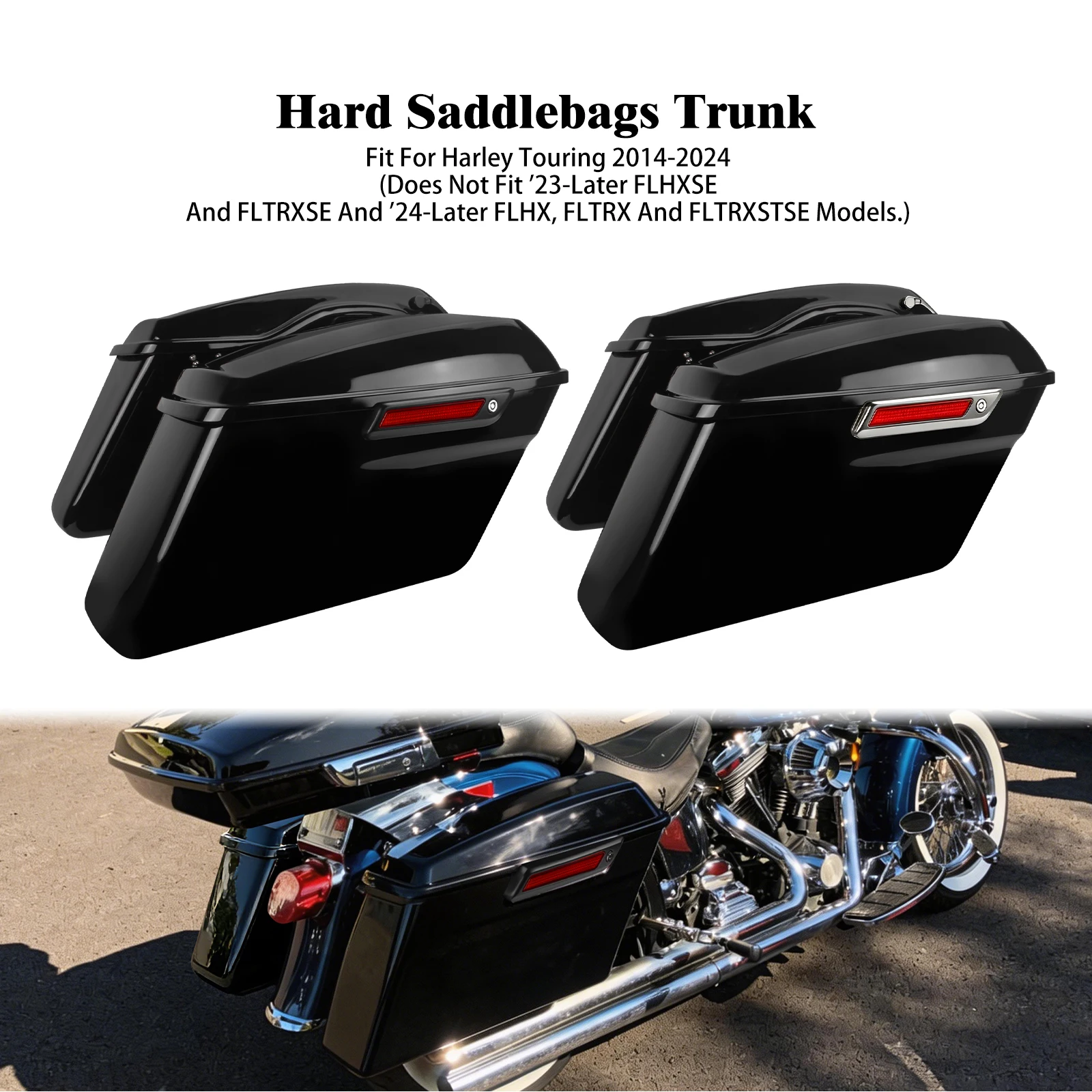 Motorcycle Rear Black Hard Saddlebags Trunk W/Latch keys Luggage For Harley Touring Road King 2014-24 FLHTK Electra Street Glide
Motorcycle Rear Black Hard Saddlebags Trunk W/Latch keys Luggage For Harley Touring Road King 2014-24 FLHTK Electra Street Glide