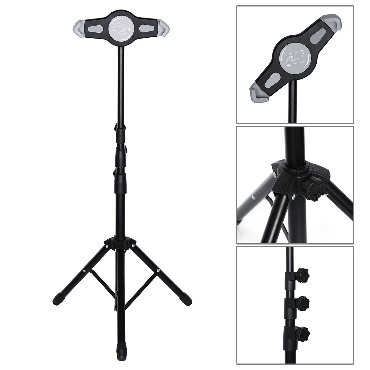 Adjustable Rotating Tablet Stand Tripod Mount Holder for 7 to 12 Inch Tablets Strong Aluminum Alloy Compact Portable
Adjustable Rotating Tablet Stand Tripod Mount Holder for 7 to 12 Inch Tablets Strong Aluminum Alloy Compact Portable