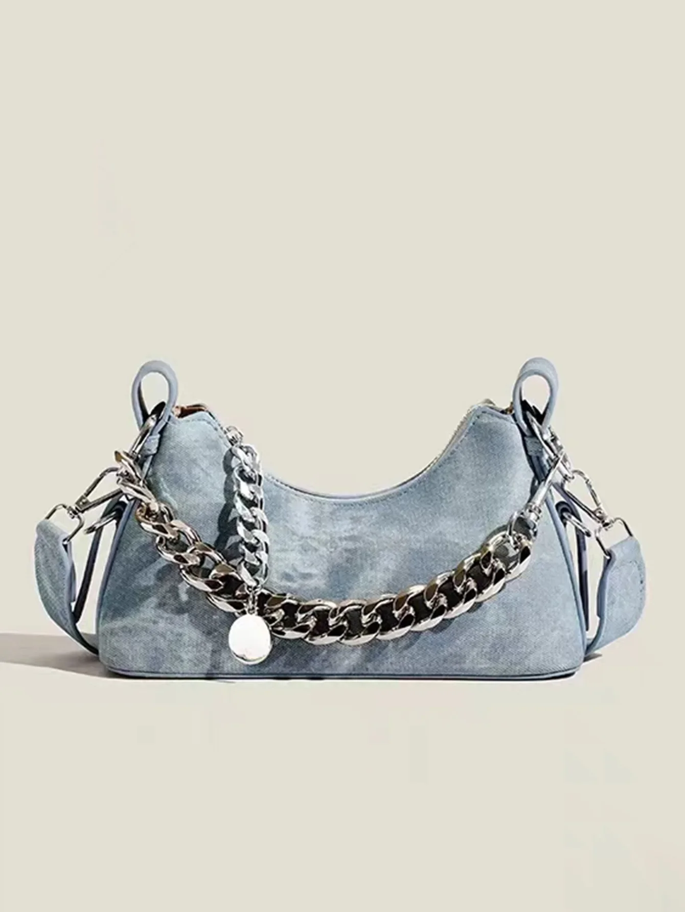 Casual Wide Chain Blue Denim Jeans Shoulder Bag Women Tote Crossbody Messenger Small Cute Lovely Bag Female Handbag
Casual Wide Chain Blue Denim Jeans Shoulder Bag Women Tote Crossbody Messenger Small Cute Lovely Bag Female Handbag