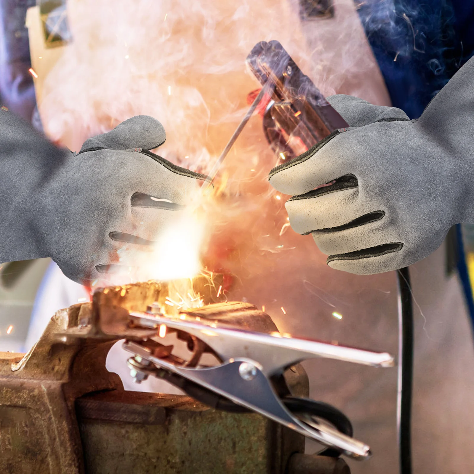 Heavy Duty Welding Gloves Extended Heat Resistant Reinforced Stitching Soft Lining for Men Work Outdoor Use Hand
Heavy Duty Welding Gloves Extended Heat Resistant Reinforced Stitching Soft Lining for Men Work Outdoor Use Hand