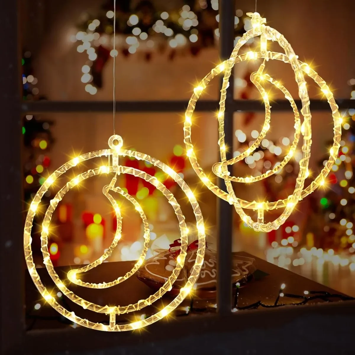 Поп 1 шт., рождественский декор, освещение, светодиодная вращающаяся рождественская лампа со звездой, 32 см, подвесной светильник со звездой и луной для дома, в помещении, на открытом воздухе, окно D
Поп 1 шт., рождественский декор, освещение, светодиодная вращающаяся рождественская лампа со звездой, 32 см, подвесной светильник со звездой и луной для дома, в помещении, на открытом воздухе, окно D