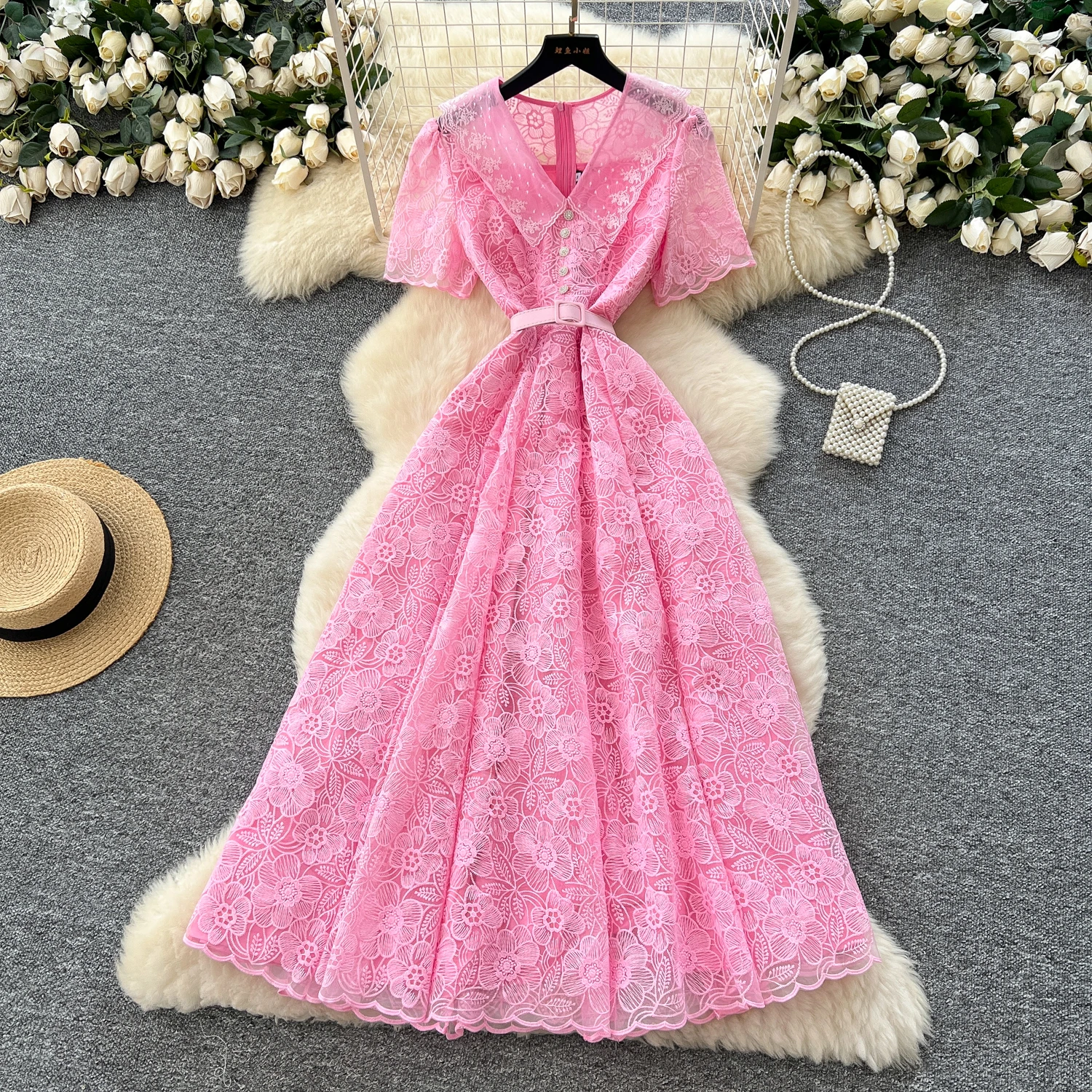 Casual sweet Peter pan Collar slim fit basics long Dress French high street clothing women clothing ceremony dresses
Casual sweet Peter pan Collar slim fit basics long Dress French high street clothing women clothing ceremony dresses
