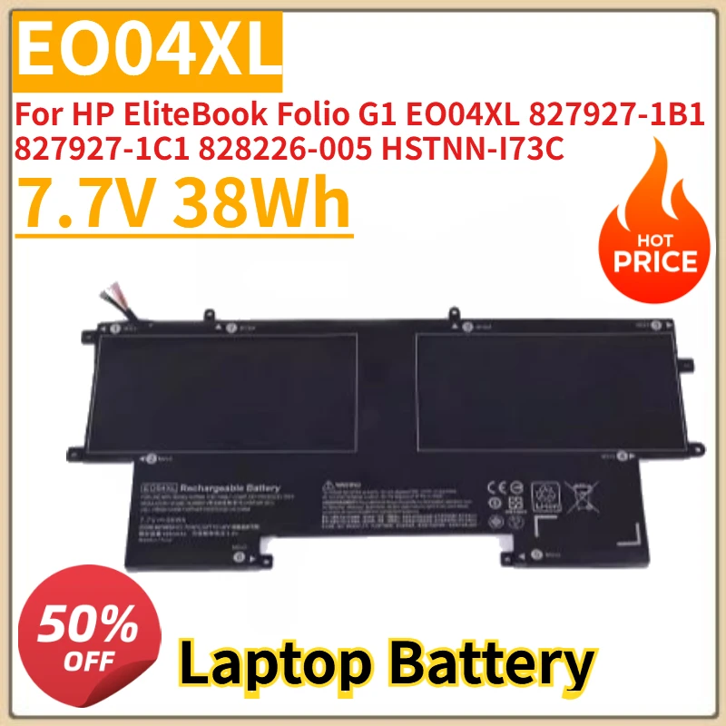 New EO04XL Laptop Battery 7.7V 38Wh For HP EliteBook Folio G1 EO04XL 827927-1B1 827927-1C1 828226-005 HSTNN-I73C
New EO04XL Laptop Battery 7.7V 38Wh For HP EliteBook Folio G1 EO04XL 827927-1B1 827927-1C1 828226-005 HSTNN-I73C
