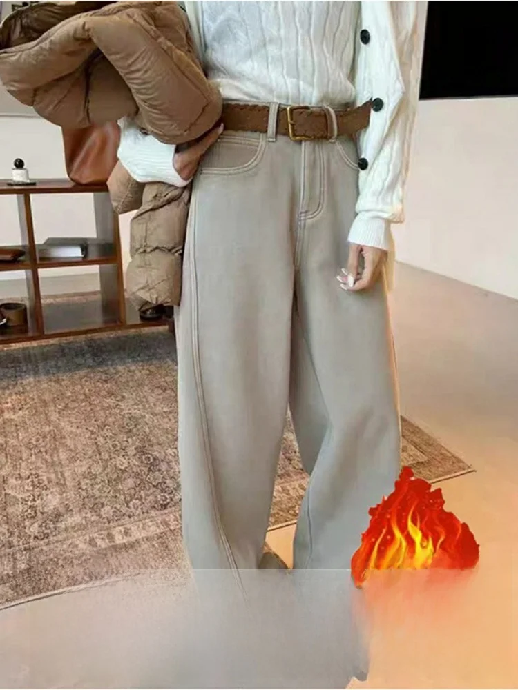 Коричневые широкие американские джинсы с высокой талией, женские повседневные прямые брюки длиной до пола на осень-зиму
Коричневые широкие американские джинсы с высокой талией, женские повседневные прямые брюки длиной до пола на осень-зиму