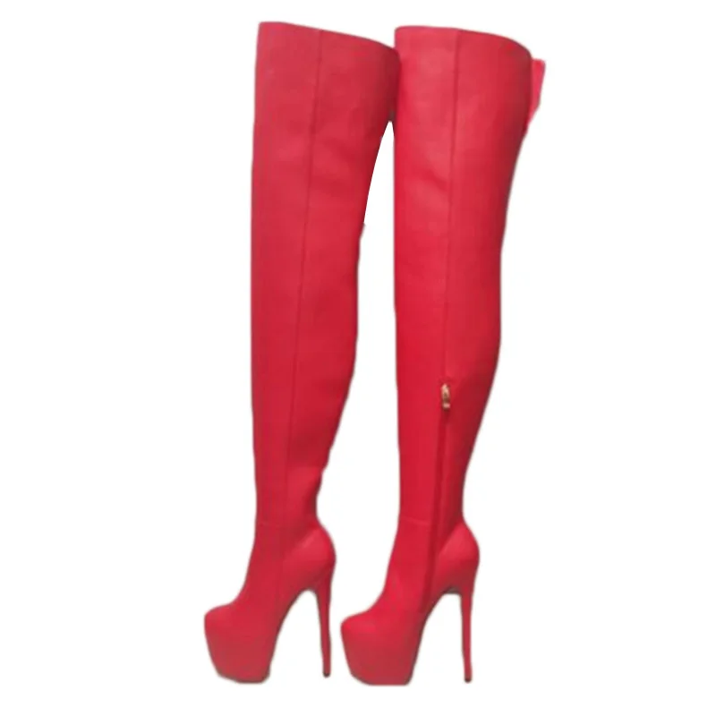 DIZHUANG shoes Sexy women's high heels boots. About 18 cm heel height. Artificial leather. Over Knee length women's boots. 34-45
DIZHUANG shoes Sexy women's high heels boots. About 18 cm heel height. Artificial leather. Over Knee length women's boots. 34-45