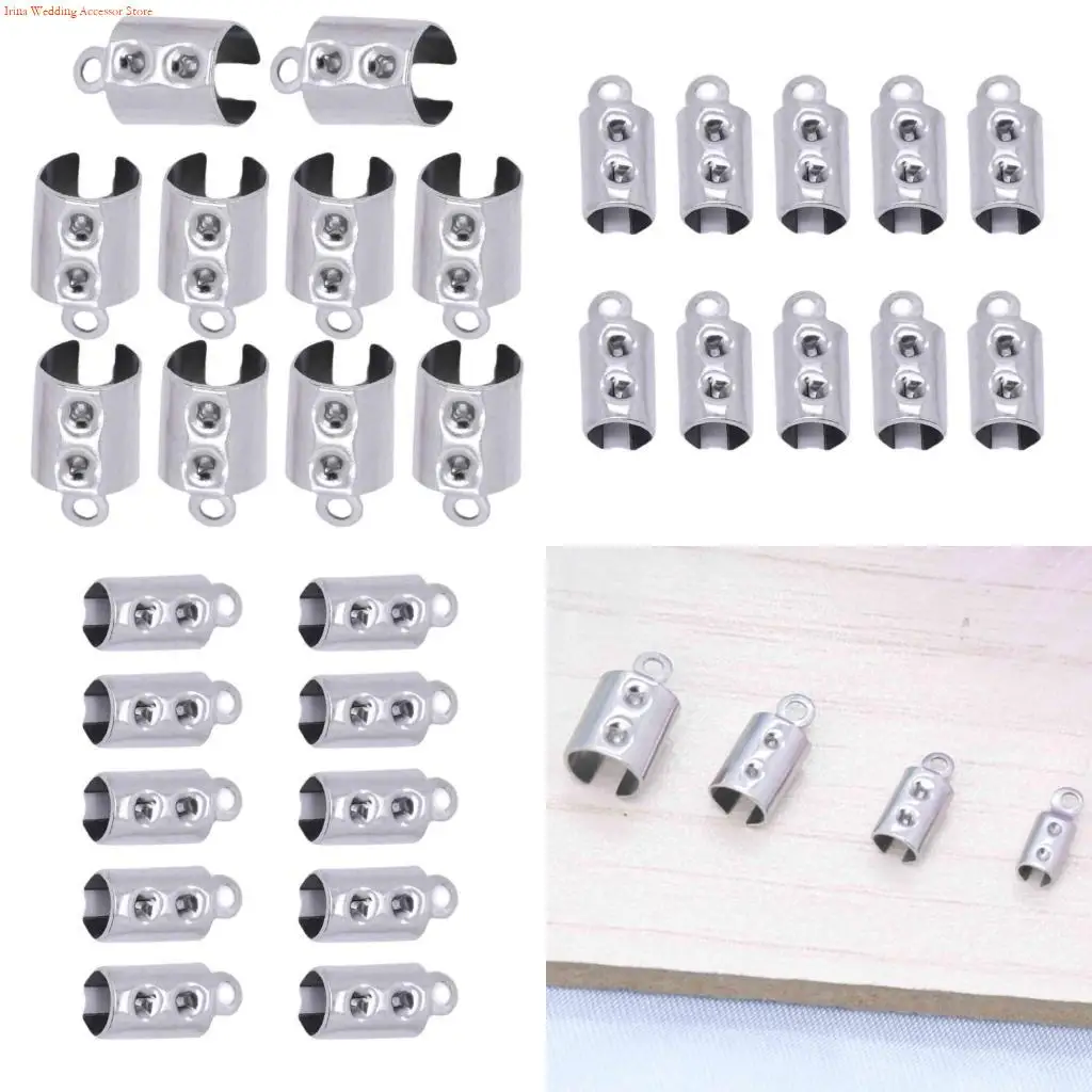 G92D Stainless Steel Cord Clamps For Jewelry Making Adjustable Leather Cord Tips Crimp Beads Ends Caps Fastener Connectors
G92D Stainless Steel Cord Clamps For Jewelry Making Adjustable Leather Cord Tips Crimp Beads Ends Caps Fastener Connectors
