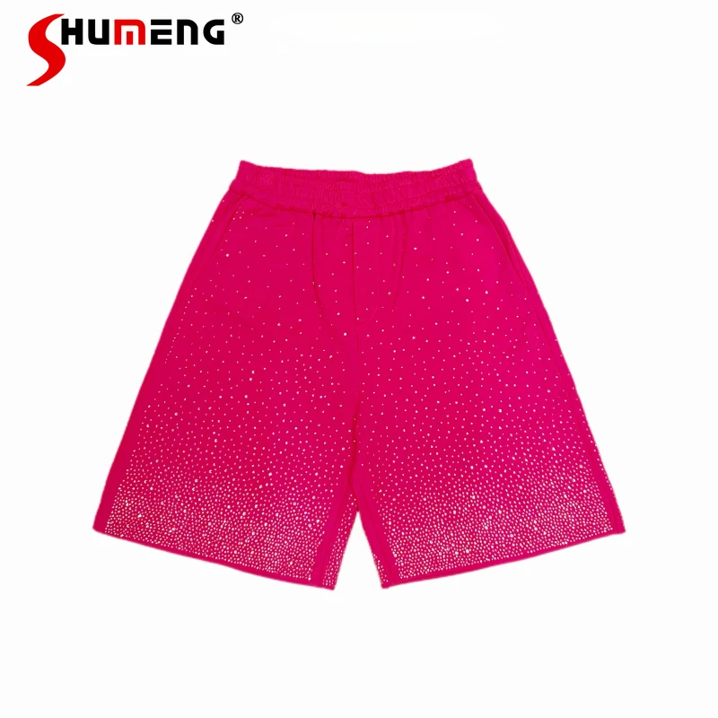 Мужчины Женщины The Same 2025 Лето Новые оригинальные шорты со стразами «Звездное небо» Стильные шорты с эластичной резинкой на талии Трендовые прямые короткие брюки 
Мужчины Женщины The Same 2025 Лето Новые оригинальные шорты со стразами «Звездное небо» Стильные шорты с эластичной резинкой на талии Трендовые прямые короткие брюки