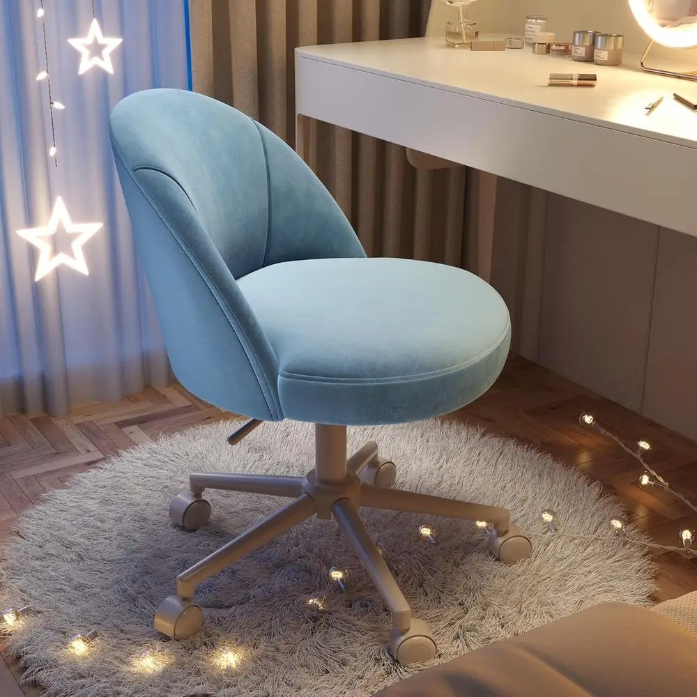 Vanity Chair with Wheels, Cute Desk Chair with Back,Comortable Oice Chair with Adjustable Rolling Swivel or Makeup Room Bedroom,
Vanity Chair with Wheels, Cute Desk Chair with Back,Comortable Oice Chair with Adjustable Rolling Swivel or Makeup Room Bedroom,