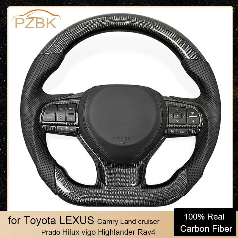 Upgrade Car Steering Wheel Carbon Fiber for Toyota Lexus Camry Land cruiser Prado Hilux vigo Highlander Rav4 Auto Parts
Upgrade Car Steering Wheel Carbon Fiber for Toyota Lexus Camry Land cruiser Prado Hilux vigo Highlander Rav4 Auto Parts