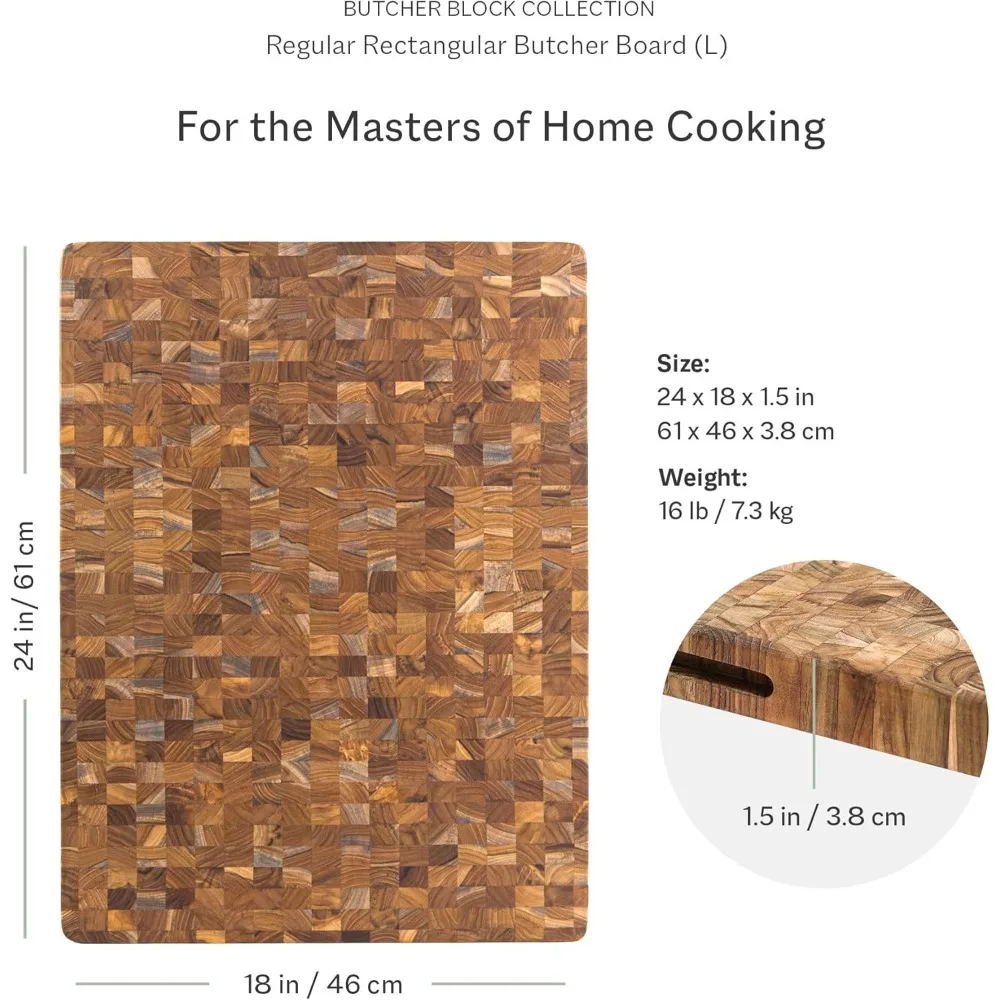 Butcher Block Cutting Board Large Wooden Cutting Board Teak End Grain Wood Knife Friendly FSC Certified
Butcher Block Cutting Board Large Wooden Cutting Board Teak End Grain Wood Knife Friendly FSC Certified