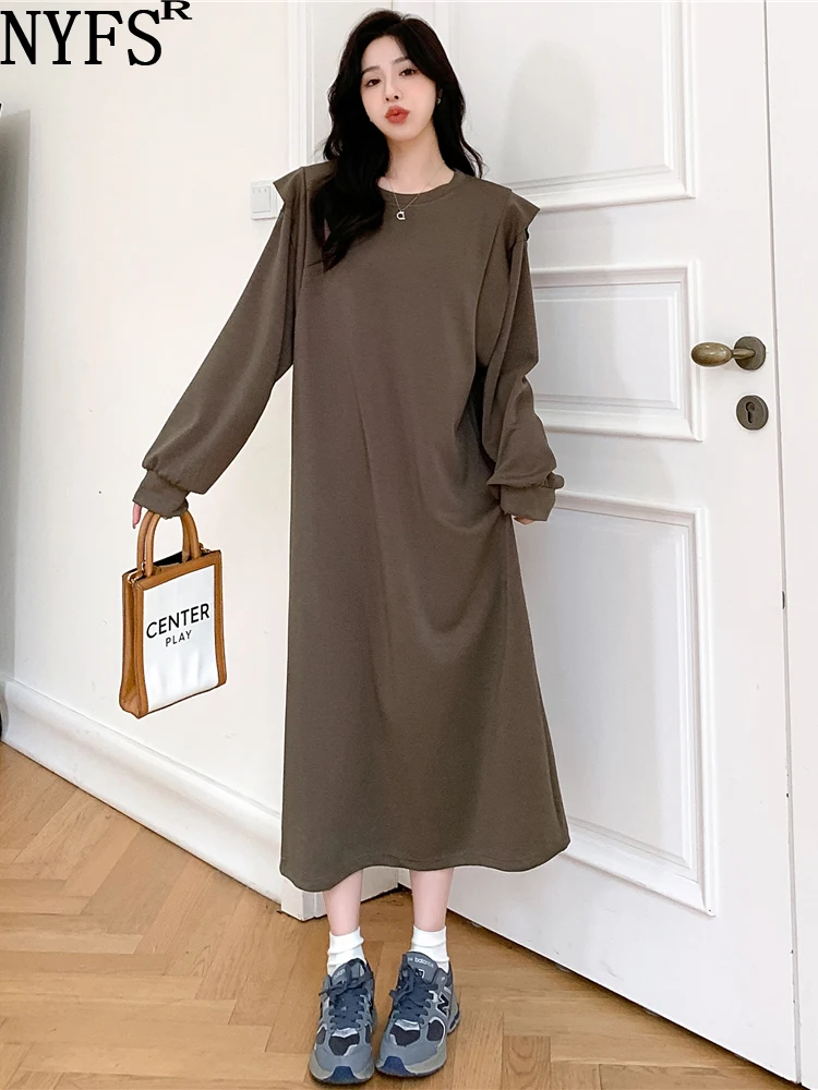 NYFS 2024 Autumn New Korea Woman Dress Vestidos Robe Elbise Loose Plus Size Solid Temperament Long Dresses
NYFS 2024 Autumn New Korea Woman Dress Vestidos Robe Elbise Loose Plus Size Solid Temperament Long Dresses