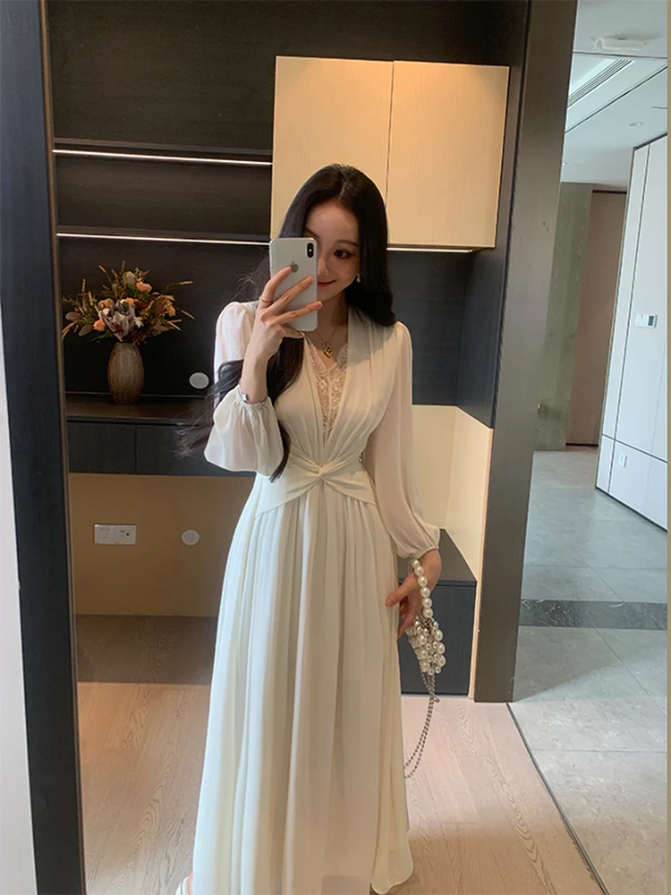 XINYI Dream Shadow Layered Long Sleeve Chiffon Dress Women's Summer Slimming Waist Cinched Elegant Skirt City Commute
XINYI Dream Shadow Layered Long Sleeve Chiffon Dress Women's Summer Slimming Waist Cinched Elegant Skirt City Commute