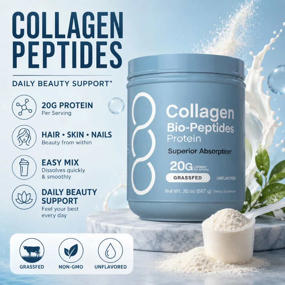 Collagen Peptides Powder 567g, Grass Fed Bovine Hydrolyzed Protein, Unflavored Easy Mix Daily Beauty Support Supplement
Collagen Peptides Powder 567g, Grass Fed Bovine Hydrolyzed Protein, Unflavored Easy Mix Daily Beauty Support Supplement