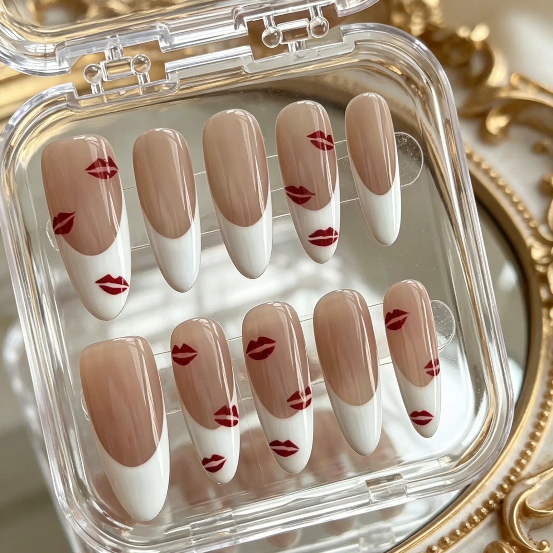 10 pieces of hand pressed almond shaped nails, beautiful fake nails, minimalist skin color flying kisses, suitable for women
10 pieces of hand pressed almond shaped nails, beautiful fake nails, minimalist skin color flying kisses, suitable for women