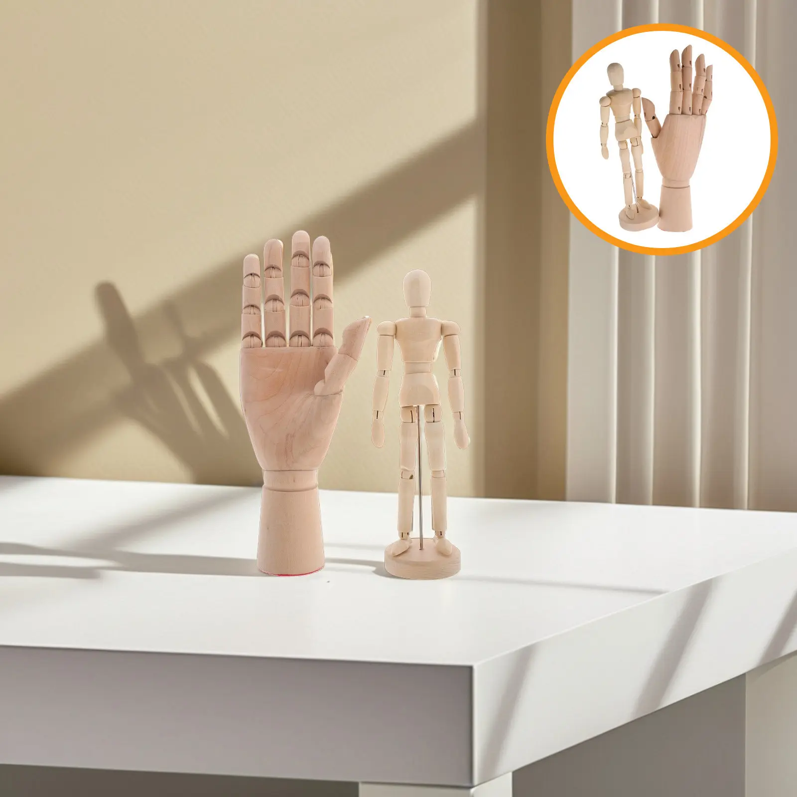 2Pcs Wooden Artist Drawing Figures Includes 8Inch 10Inch Flexible Manikin Right Hand for Sketching Painting Human Body Reference
2Pcs Wooden Artist Drawing Figures Includes 8Inch 10Inch Flexible Manikin Right Hand for Sketching Painting Human Body Reference