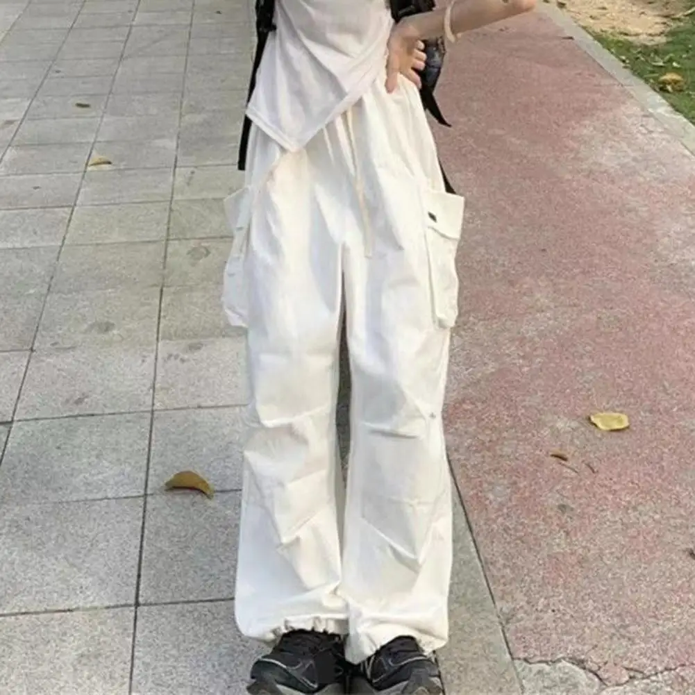Multiple Pockets Cargo Pants Reinforced Pocket Cargo Pants Versatile Women's Cargo Pants Elastic High Waist Wide Leg for Comfort
Multiple Pockets Cargo Pants Reinforced Pocket Cargo Pants Versatile Women's Cargo Pants Elastic High Waist Wide Leg for Comfort