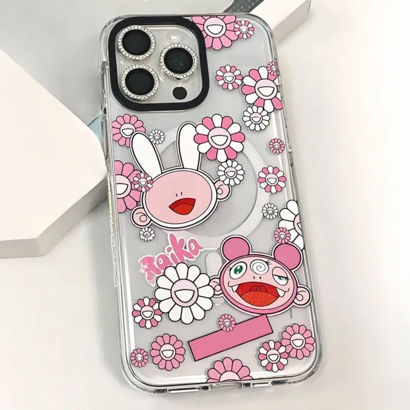 White Pink Flower Transparent Border Magnetic Phone Case Cover for IPhone 13 14 15 16 Pro Max Case
White Pink Flower Transparent Border Magnetic Phone Case Cover for IPhone 13 14 15 16 Pro Max Case