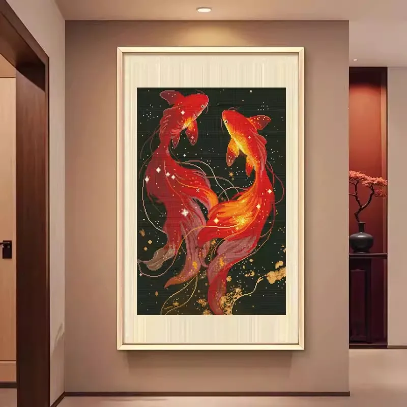 Fishes 9CT 11CT Embroidery DIY Chinese Style Printed Kits Cross Stitch Thread Needlework Sets Home Crafts
Fishes 9CT 11CT Embroidery DIY Chinese Style Printed Kits Cross Stitch Thread Needlework Sets Home Crafts