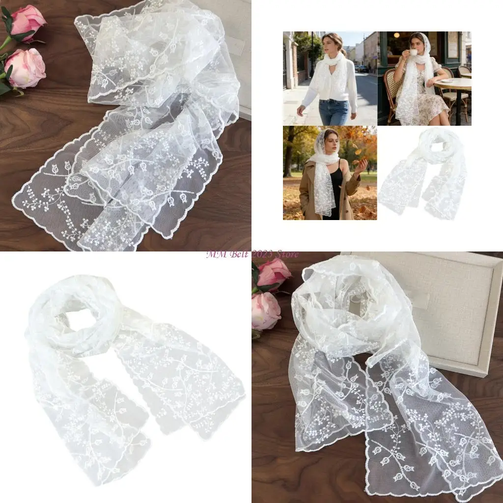 49ME Breathable Lace Scarf for Women Soft Comfortable Headwear Outdoor Wear
49ME Breathable Lace Scarf for Women Soft Comfortable Headwear Outdoor Wear