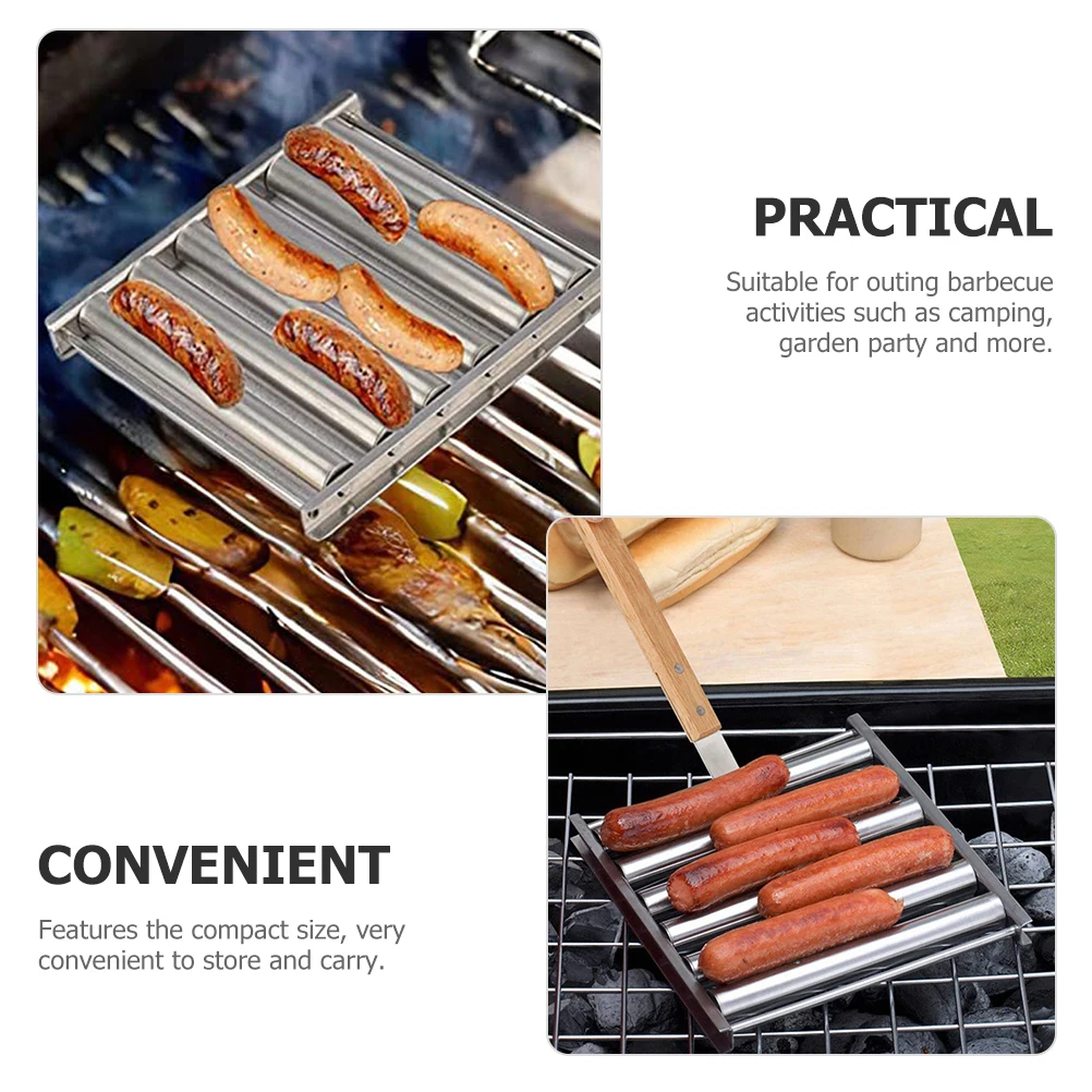 Hotdog Grill 18x17 5x4cm Stainless Steel Portable Camping Rack Sausage Roller Outdoor Barbecue Tools BBQ Accessories
Hotdog Grill 18x17 5x4cm Stainless Steel Portable Camping Rack Sausage Roller Outdoor Barbecue Tools BBQ Accessories